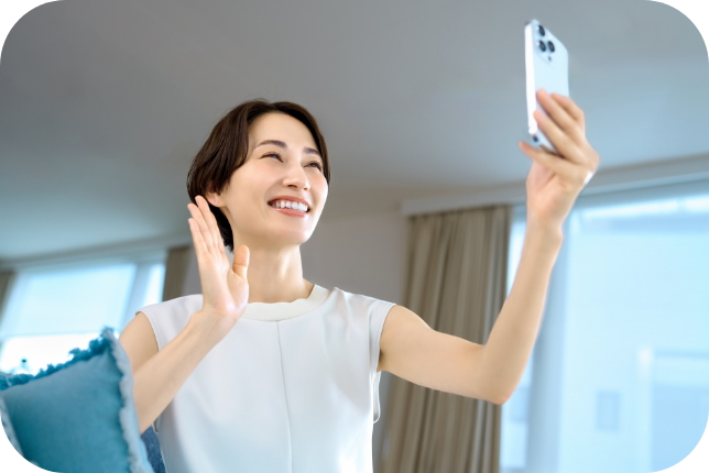 シンママが配信する姿